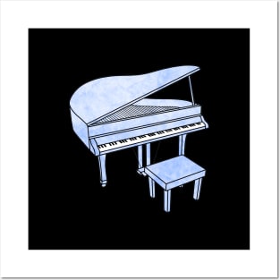 Sky Blue Piano Posters and Art